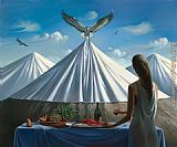 Vladimir Kush invite for lunch painting